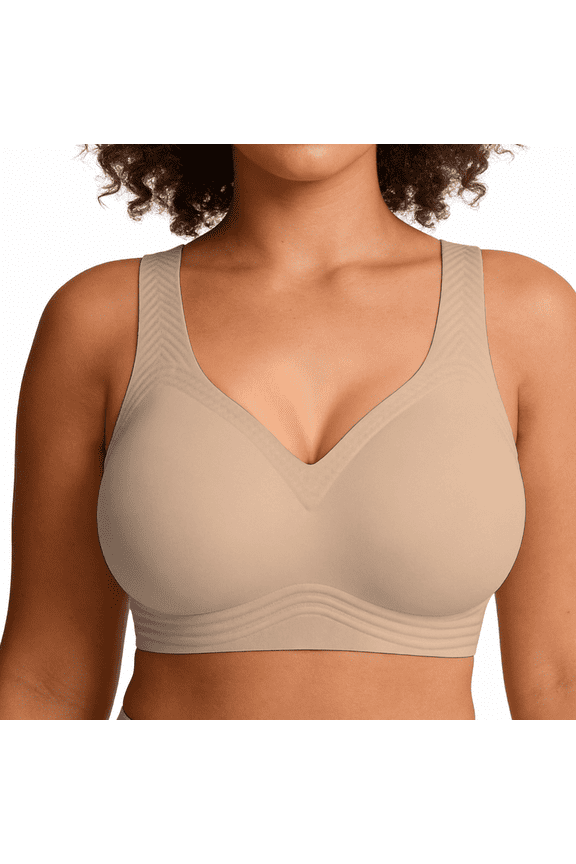 Jelly Wireless Bra Seamless Push Up Full Coverage Supportive Everyday Sport T-Shirt Bra Regular & Plus Size