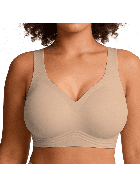 Jelly Wireless Bra Seamless Push Up Full Coverage Supportive Everyday Sport T-Shirt Bra Regular & Plus Size