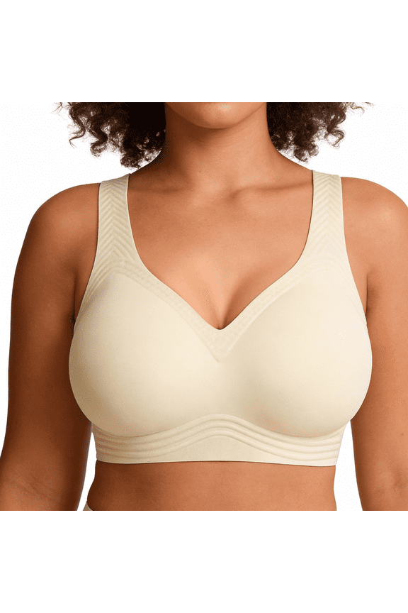 Jelly Wireless Bra Seamless Push Up Full Coverage Supportive Everyday Sport T-Shirt Bra Regular & Plus Size