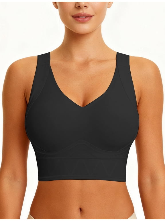 Wireless Jelly Bra for Women Push Up Seamless Back Fat Smoothing T-Shirt Bra Full Coverage Corset Plus Size