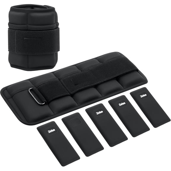 Soft Iron Z-Fit Ankle Weights 1 Pair Adjustable, 4LB/7LB/10LB for Women Men, Ultra Thin Weights with Adjustable Straps, Arm Weight for Gym Yoga Jogging Walking