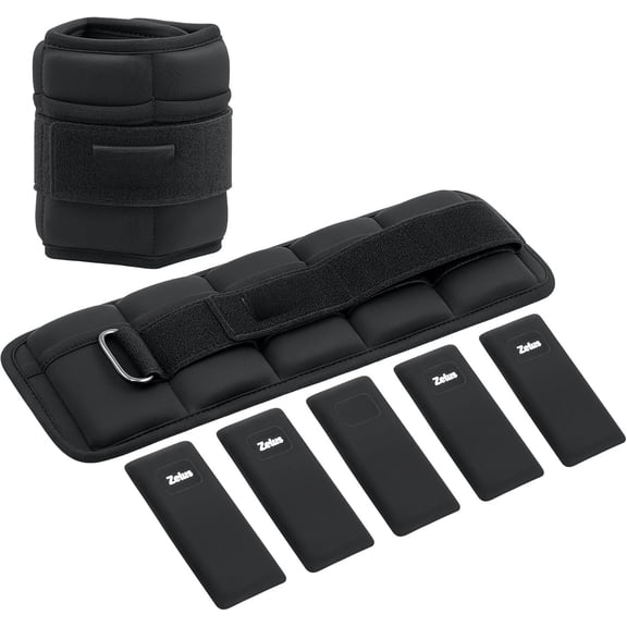 Soft Iron Z-Fit Ankle Weights 1 Pair Adjustable, 4LB/7LB/10LB for Women Men, Ultra Thin Weights with Adjustable Straps, Arm Weight for Gym Yoga Jogging Walking