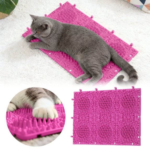 Soft Itch Relief Pad for Cat Back Scratcher , Pet Dog Back Scratcher, Massage Bed Brush for Wooden Stake Wall Sofa Ground