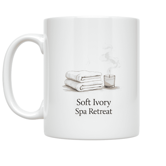 Soft Ivory Spa Retreat - Bathroom Decor Enthusiast - 11 oz Ceramic Coffee Mug