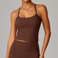 thumbnail image 1 of Soft Jogger Tank Tennis Top for Everyday Wear and Men/Women Sleeveless Tee for Gym Yoga Running Outdoor Training Brown S, 1 of 5