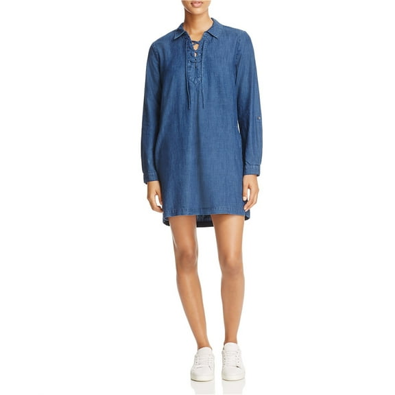 Soft Joie Womens Katiana Shirt Dress, Blue, XX-Small