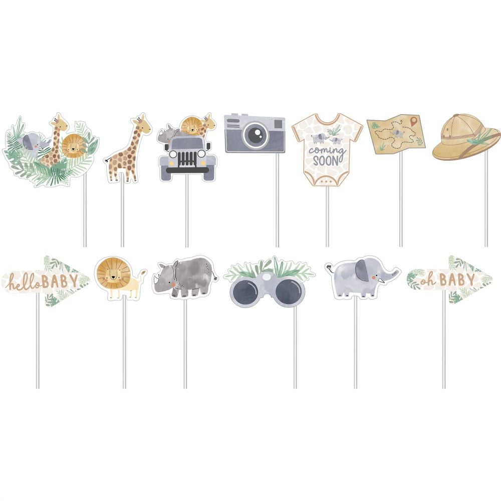 Soft Jungle Multicolor Baby Shower Photo Props Pack of 13