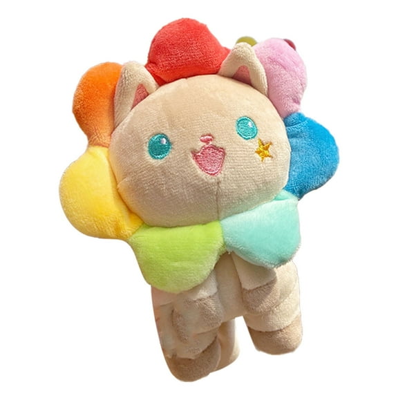 Soft Keychain Pendant Cat Keychain Pendant Plush Cartoon Soft Cute Bag Decoration Accessories for Children Friends Orange