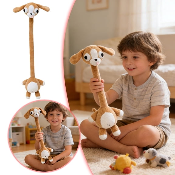 Soft Kids Plush Toy Long Neck Animal Design 38cm Portable Plush Stick with Multiple Styles for Imaginative Play and Personal Collection, Stretchy Plush Toy, Sensory Plush Toy