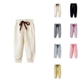 thumbnail image 1 of Soft Kids Sweatpants Boys and Girls, Cotton Wide Leg Casual Athletic Pants with Drawstring Waist, Pockets, Loose Fit Joggers Trouser, 1 of 4