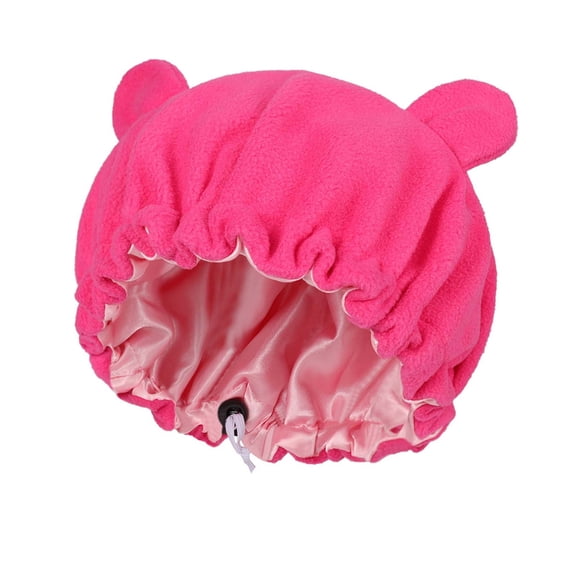 Soft Kids Winter Bear Hat Cozy Coral Sleeping Cap For Dry Hair Gentle Baby Headwear For Boys And Girls