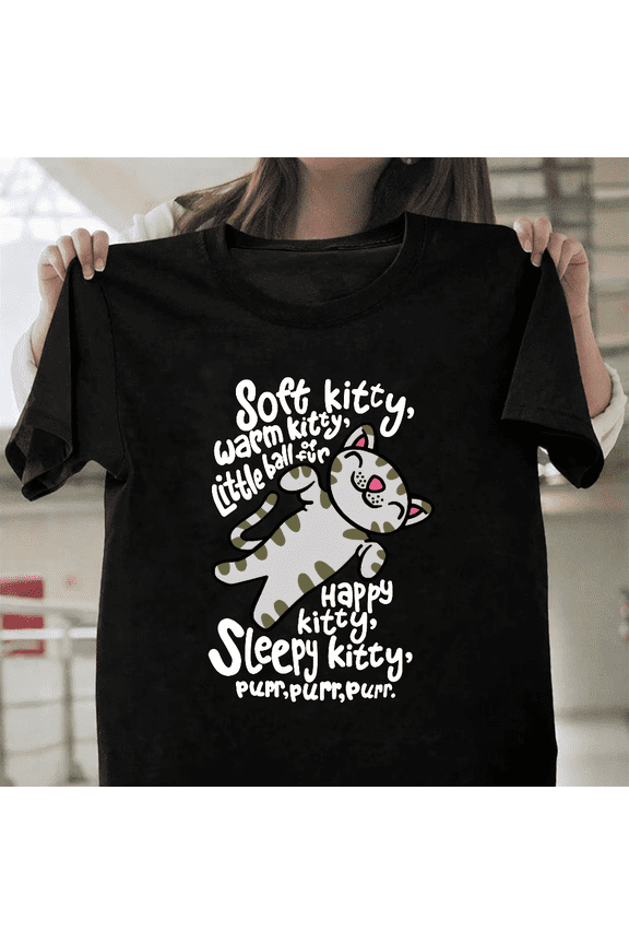 Soft Kitty Warm Kitty Funny TV Show Parody Quote Unisex T-Shirt, up to size 3XL.