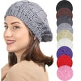 thumbnail image 1 of Soft Knit Beanie Lightweight Crochet Knitted Style Beanie Hat for Women, One Size Slouchy Hat, 1 of 6