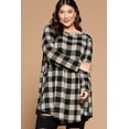 thumbnail image 1 of Soft Knit Buffalo Plaid Tunic Top, 1 of 5