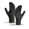 thumbnail image 1 of Soft Knit Lining Anti-Slip Driving Winter Gloves Keep Warm Mitten Touchscreen Women Gloves Outdoor Cycling Accessaries GREY, 1 of 8