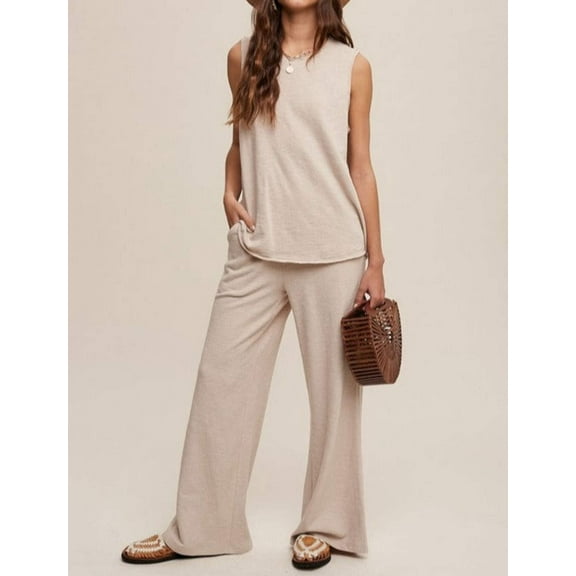 Soft Knit Tank and Sweat Pant Set