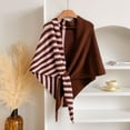 thumbnail image 1 of Soft Knit Triangle Cape Poncho, Winter Chic Shawl Wrap for Women,185*75,8, 1 of 25