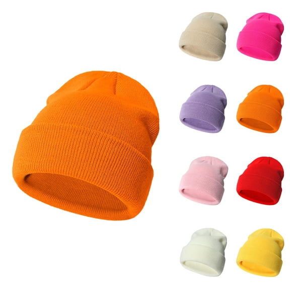 Soft Knit Winter Hat for Kids, Unisex Baby Boys Girls Warm Toddler Child Headwear, Pom Pom Beanie Cap