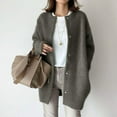 thumbnail image 1 of Soft Knitted Coat For Slimming Sense Of Design Women Cardigans Loose Jacket Autumn And Spring, 1 of 9