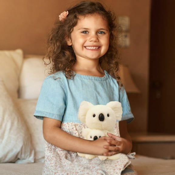 Soft Koala Bear Plush Toy Cute Stuffed Animal Realistic Australian Koala Plushie Birthday Gift for K-ids Shower Decoration Easter Basket Stuffer Zoo Animal Collection Present