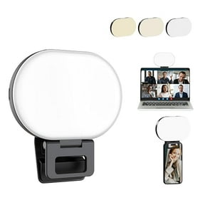 Soft LED Light Rechargeable 2000mAh 2700-6500K Selfie Light with Silicon Clip Type-C, 3 Color Modes for Phones Cameras Laptops iPads Perfect for Makeup Video Calls TikTok & Vlogs