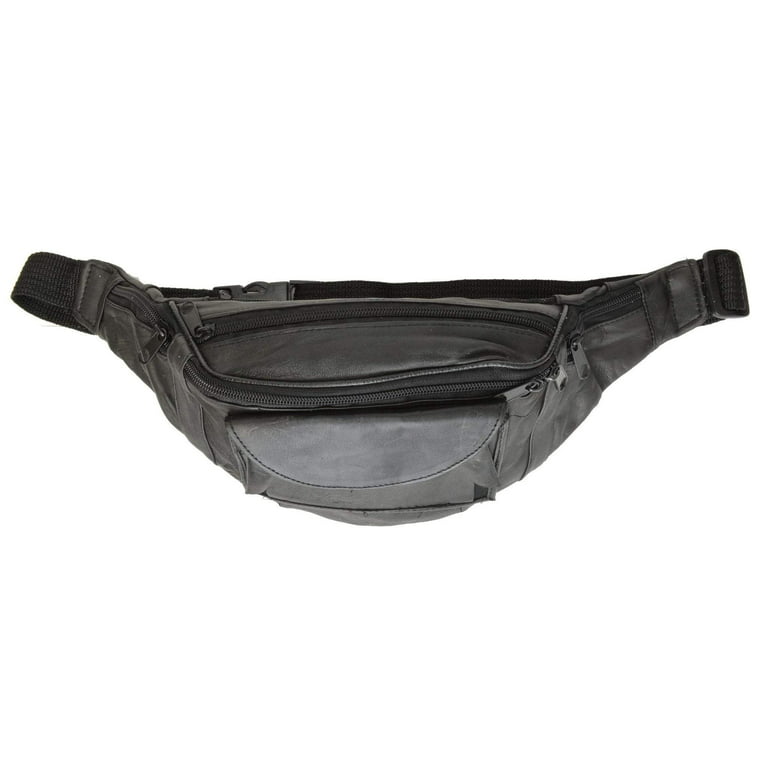 Men's Waist Bag Belt Waist Packs Sheep Genuine Leather Waist Bag Fanny Pack  Belt