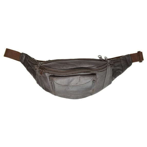 Soft Lamb Leather Fanny Pack Waist Bag with Phone Holder with Adjustable Waist Strap Unisex 048 (C)