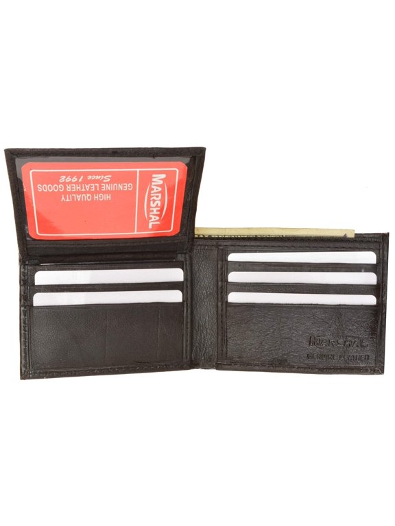 Soft Lambkin Leather Removable Flap ID Card Holder Bifold Wallet 1143