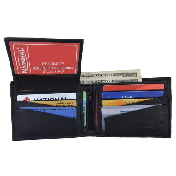 Soft Lambskin Leather Bifold Wallet W/Removable ID 533