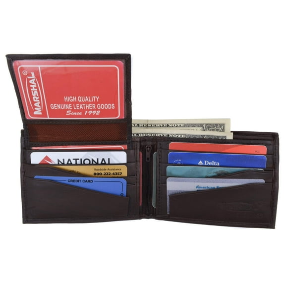 Soft Lambskin Leather Bifold Wallet W/Removable ID 533