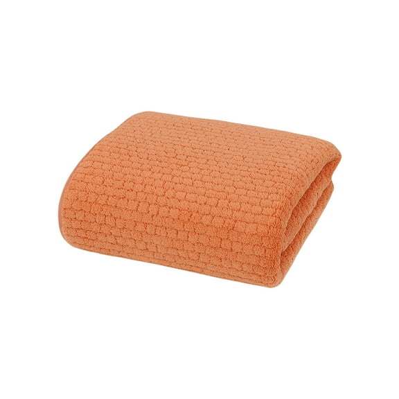 Soft Large Bath Towel, Absorbent Fleece Towel for Home, Gym, Pool, Yoga, Hotel, Shower - Orange, 55.12x27.56 - Durable & Washable Velvet Towels, Perfect for Everyday Use