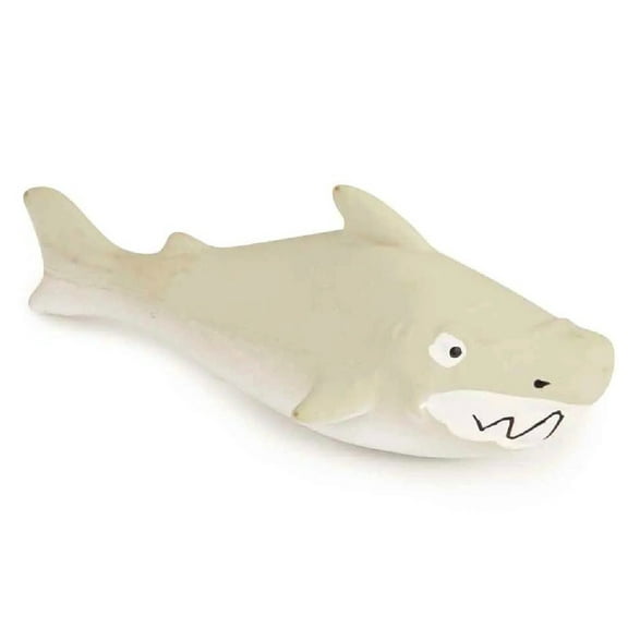 Soft Latex Dog Toy Alligator Shark or Set of Both Fun Googly Eyed Retro Squeaker (Grey Shark)