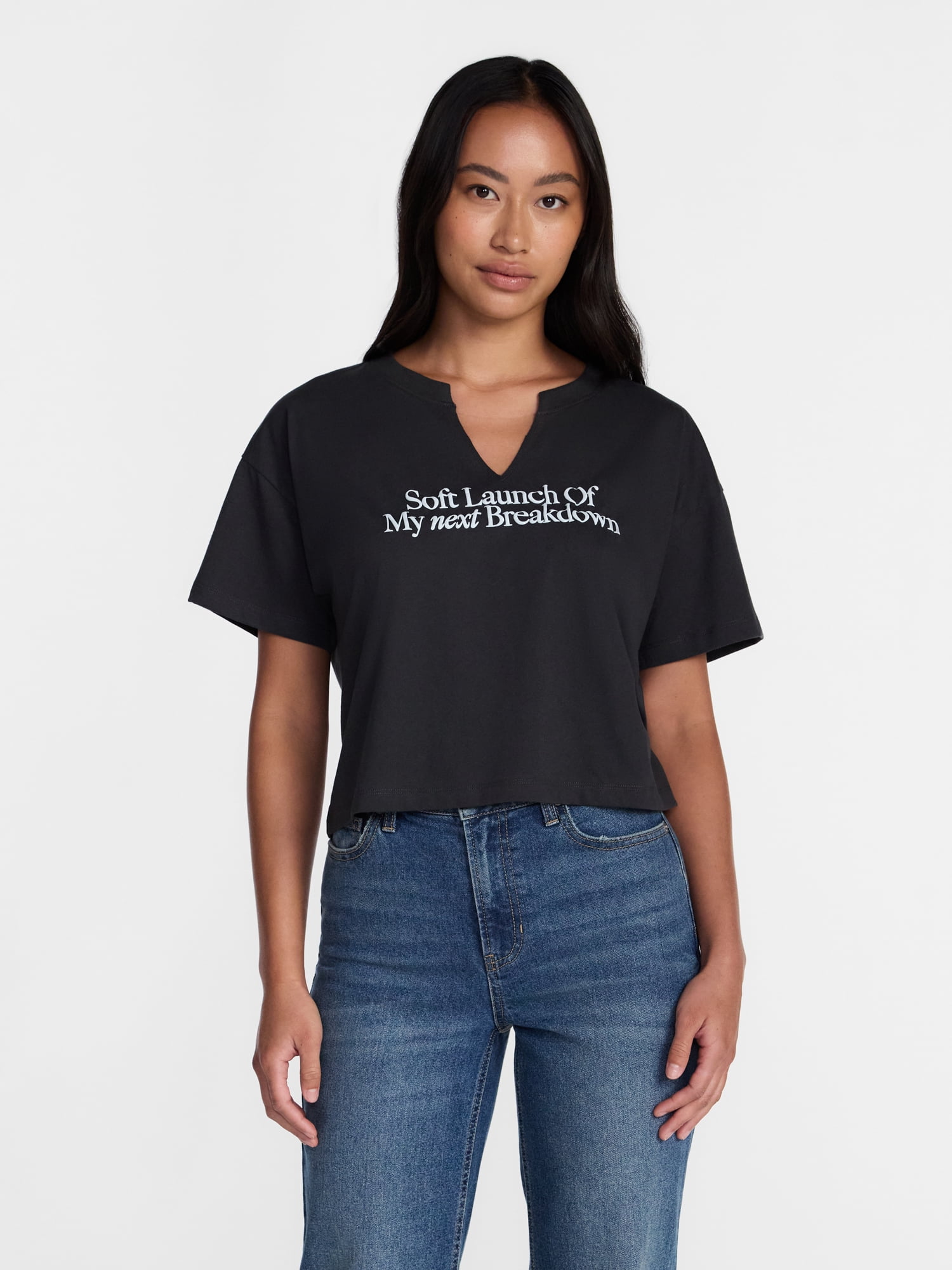 Soft Launch Women's Graphic Tee with Short Sleeves, Sizes XXS-XXL