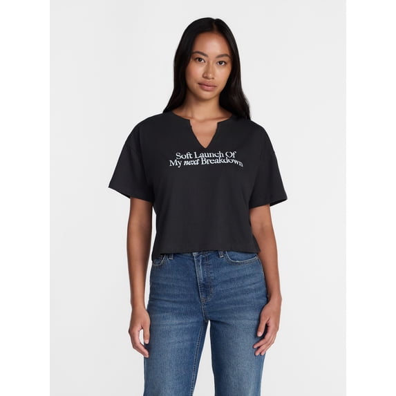 Soft Launch Women's Graphic Tee with Short Sleeves, Sizes XXS-XXL