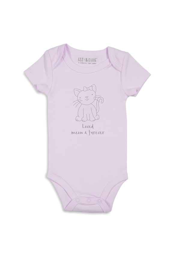 Company - Soft Lavender Kitty - 0-6 Months Onesie