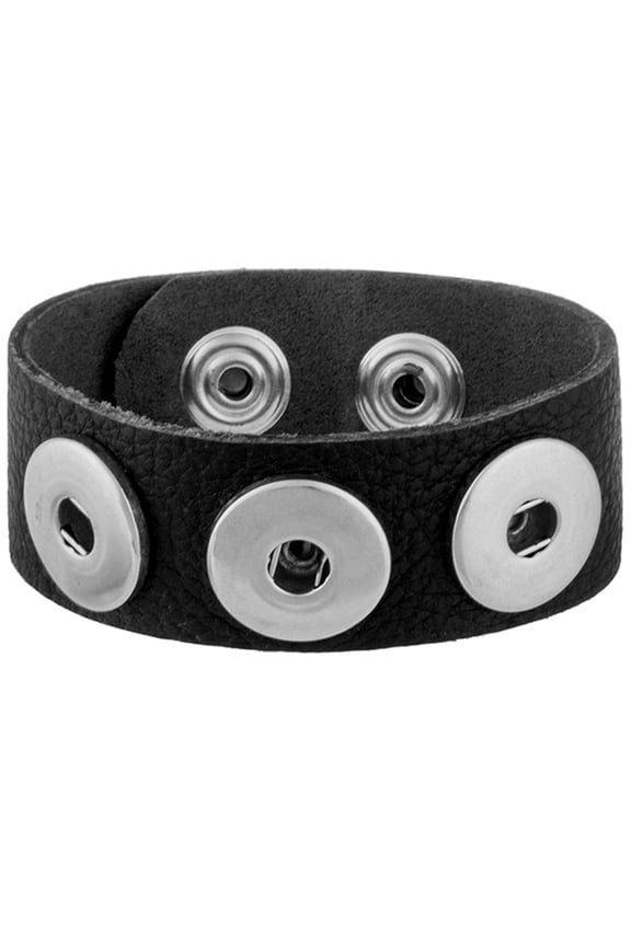 Soft Leather 3 Bracelet Snap Jewelry Fits 18MM 20MM Ginger Charm Buttons