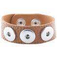 thumbnail image 1 of Soft Leather 3 Bracelet Snap Jewelry Fits 18MM 20MM Ginger Charm Buttons, 1 of 10