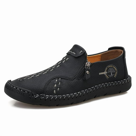 Soft Leather Boots Fashion Men's Casual Shoes Sports Athletic Walking Sneakers