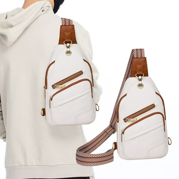 Soft Leather Chest Bag,Vintage Crossbody Bag,Fashion Shoulder Backpack,Casual Sling Bag,Leather Messenger Bag,Stylish Chest Pack,Adjustable Strap Bag Holiday Gifts