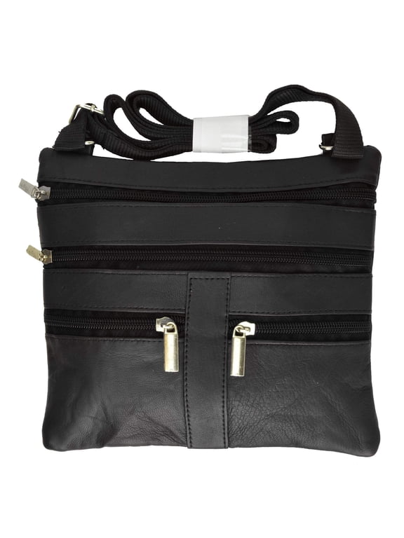 Genuine Soft Leather Cross Body Bag Purse Shoulder Bag 5 Pocket Organizer Micro Handbag Travel Wallet Many Colors