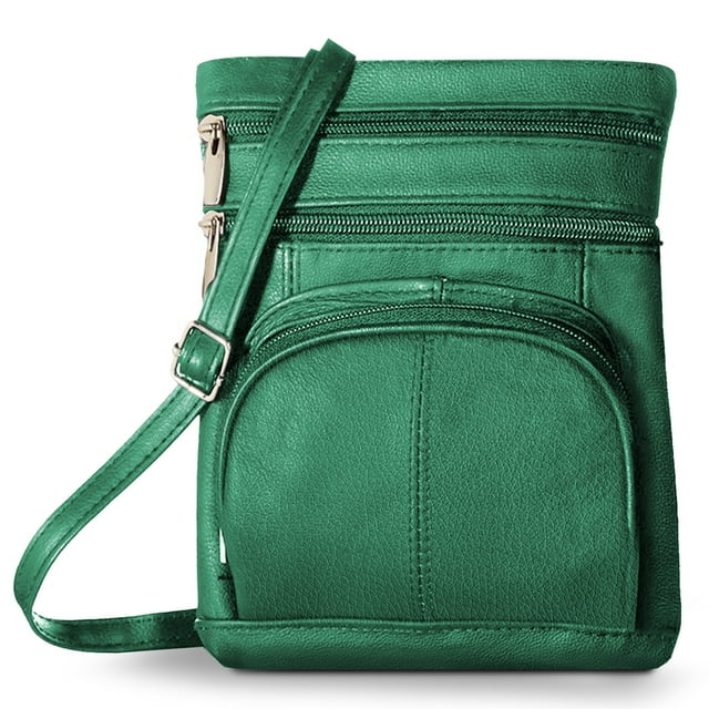 Soft Leather Crossbody with Built in Wallet for Women