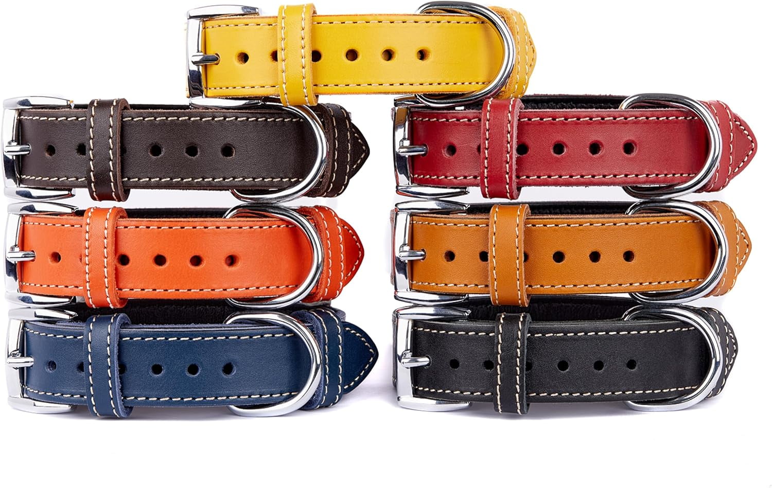 Soft Leather Dog Collar Dog Collars For Small, Medium And Large Dogs