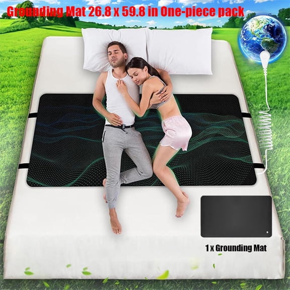 Soft Leather Earthing Mat 26.8x59.8 / 26.8x71.7 / 26.8x75.6 in, Multi-Use Grounding Pad for Bed, Desk, Floor Rest & Energy Support