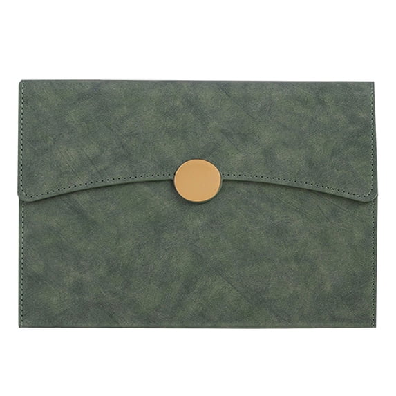 Soft Leather Portable A5 Tri Fold Notebook Buckle Closure Refillable Journal for Everyday Writing