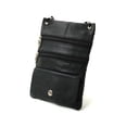 thumbnail image 1 of Soft Leather Purse Organizer Shoulder Bag 4 Pocket Micro Handbag Travel Wallet, 1 of 3