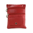thumbnail image 1 of Soft Leather Purse Organizer Shoulder Bag 4 Pocket Micro Handbag Travel Wallet, 1 of 4
