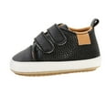 thumbnail image 1 of Soft Leather Sneakers for Baby Boys Girls with Non- Rubber Sole Comfortable First Walking Shoes, 1 of 5