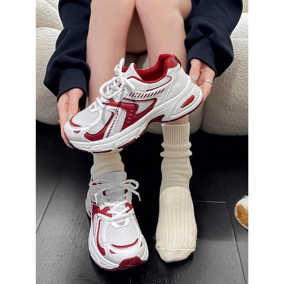 Soft Leather Thick-Soled Height-Enhancing Sneakers, Women's Breathable Mesh for Women’s Outdoor Athletic Shoes for Sports Outdoor Activities