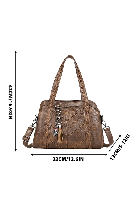 Soft Leather Women Tote Bag,Large Capacity Messenger Purse,Triple Compartment Design,Adjustable Shoulder Strap,Silver Hardware Zipper,Work Dating Travel,Multi Pocket Daily Organizer