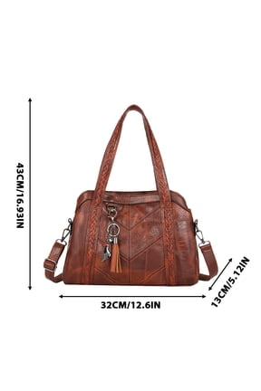 Soft Leather Women Tote Bag,Large Capacity Messenger Purse,Triple Compartment Design,Adjustable Shoulder Strap,Silver Hardware Zipper,Work Dating Travel,Multi Pocket Daily Organizer